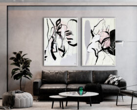 Composition: monochrome abstract art in subtle tones