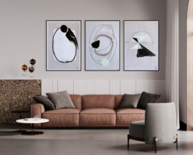 Composition: modern abstract art in neutral tones