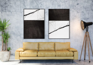 Arte minimalista de mármol abstracto