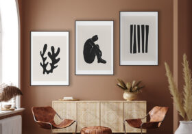 Minimalist coral wall design
