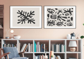 Coral-inspired minimalist artwork