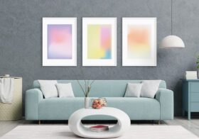 Artwork with a soft, luminous gradient