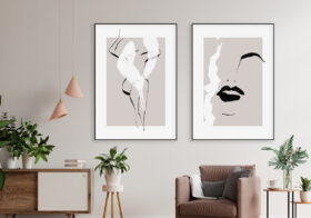Minimalist abstract line drawing