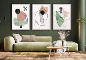 Obra abstracta minimalista en colores naturales