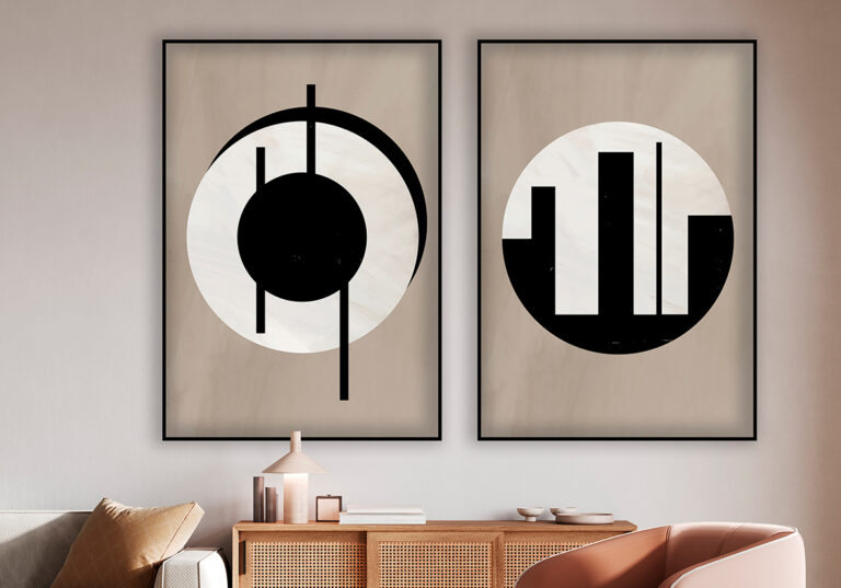 Diseño minimalista con fuertes contrastes