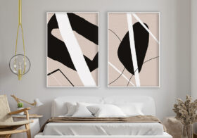 Bold artwork with abstract strokes