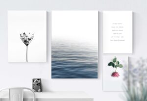 Exposición artística minimalista con inspiración natural
