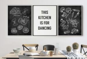 Arte tipográfico moderno para cocinas