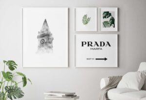 Disposición artística minimalista para paredes