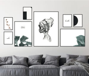 Colección moderna de láminas en tonos neutros