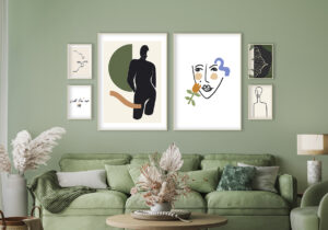 Galería de pared en interiores artísticos