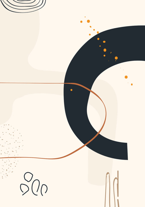 Obra abstracta minimalista con tonos suaves