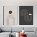 Diseño minimalista de línea abstracta