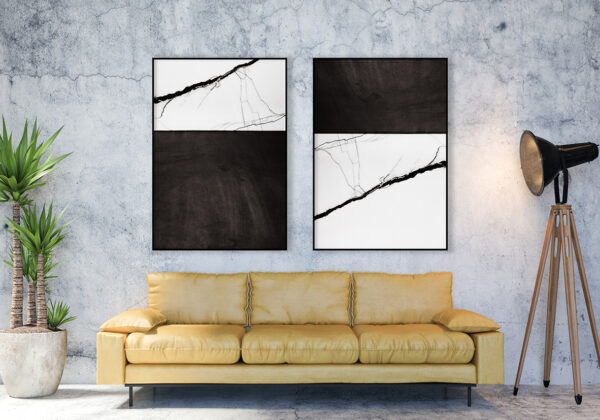 Arte minimalista de mármol abstracto