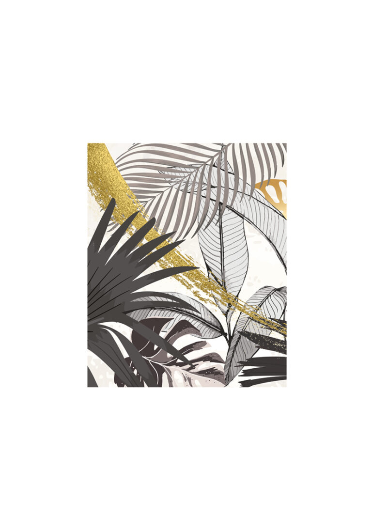 Patrón minimalista de hojas tropicales