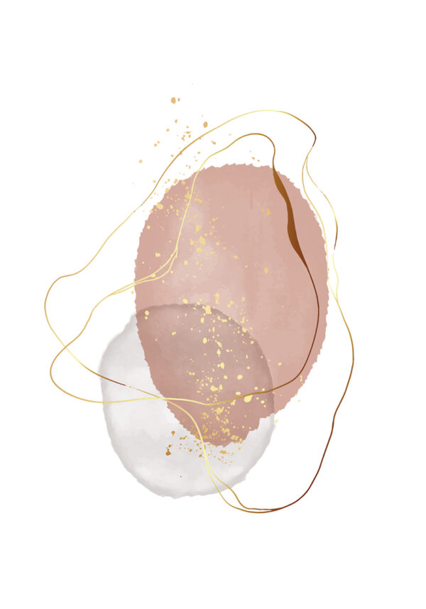 Diseño abstracto neutro con detalles dorados