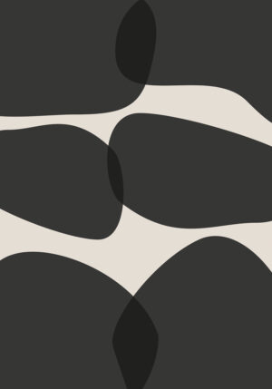 Obra minimalista en blanco y negro