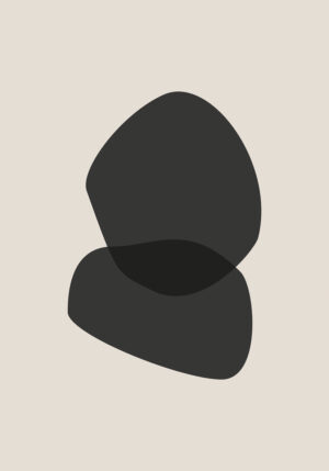 Arte abstracto minimalista con formas geométricas