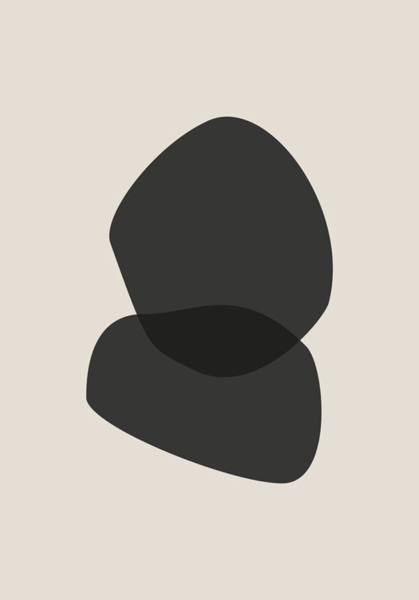 Arte abstracto minimalista con formas geométricas