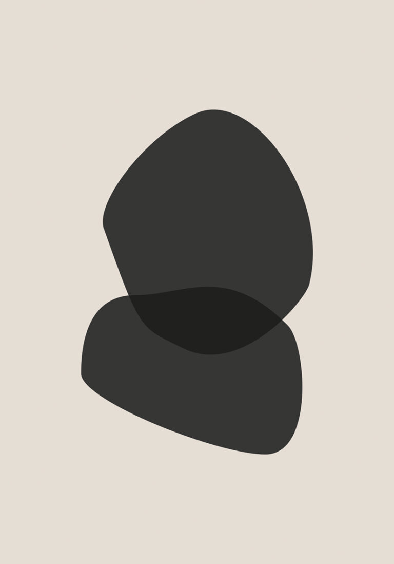 Arte abstracto minimalista con formas geométricas