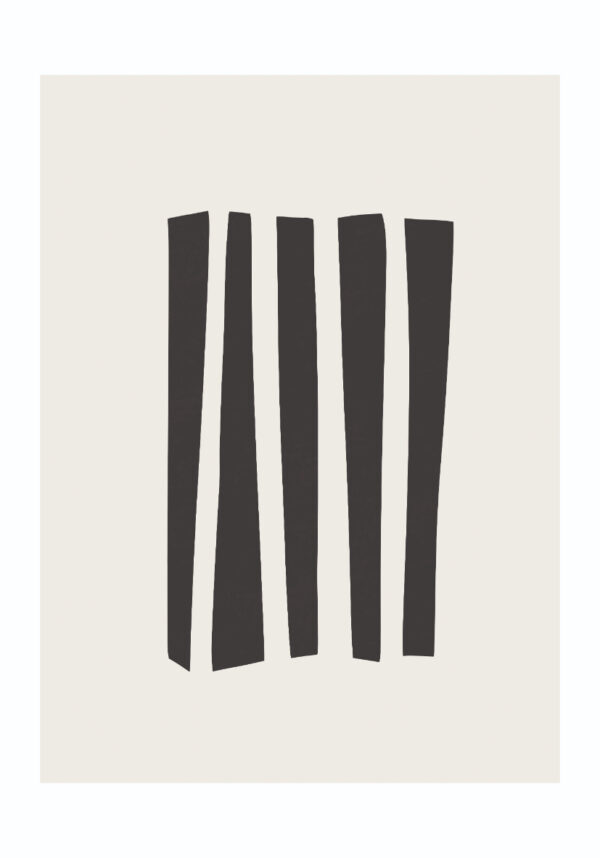 Arte minimalista con rayas negras