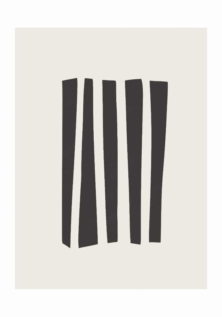 Arte minimalista con rayas negras