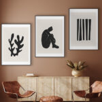 Arte minimalista con rayas negras