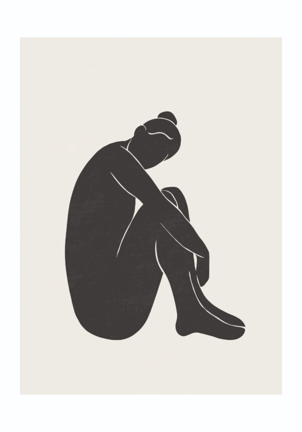 Ilustración abstracta de silueta minimalista