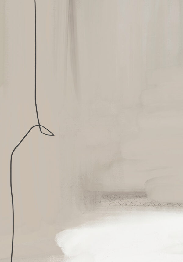 Ilustración de líneas abstractas minimalistas