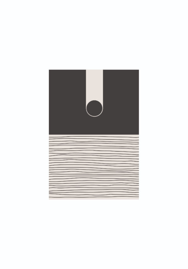 Arte abstracto minimalista con formas geométricas