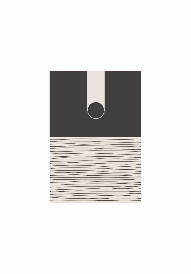 Arte abstracto minimalista con formas geométricas