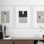 Arte abstracto minimalista con formas geométricas