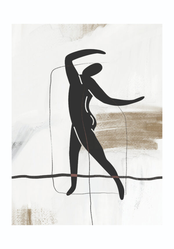Dibujo de figura abstracta en líneas