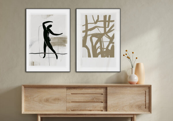 Dibujo de figura abstracta en líneas