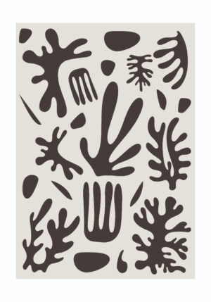 Ilustración de formas naturales abstractas