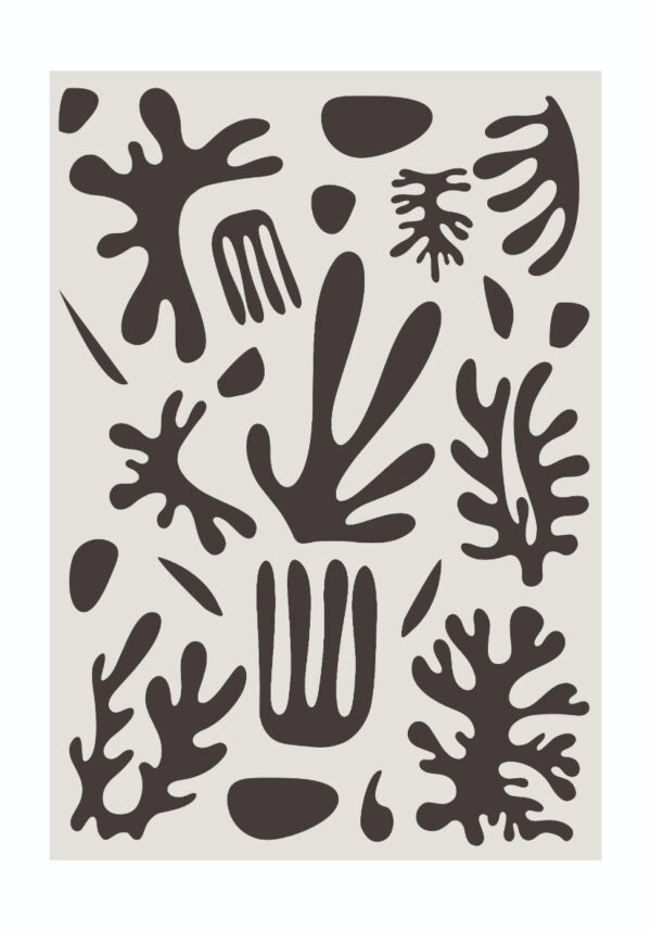 Ilustración de formas naturales abstractas