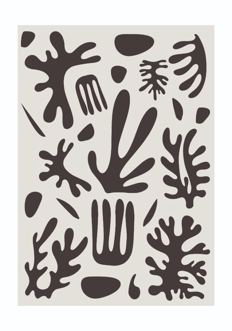 Ilustración de formas naturales abstractas