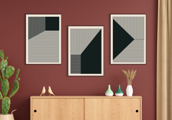 Arte minimalista con patrones geométricos