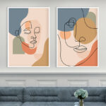Obra minimalista abstracta en tonos neutros