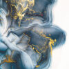 Patrones abstractos en azul y dorado