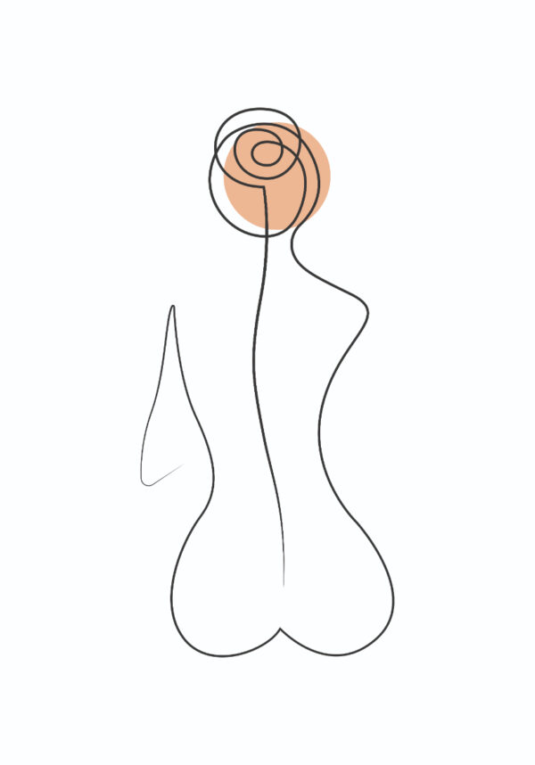 Silueta femenina minimalista y abstracta