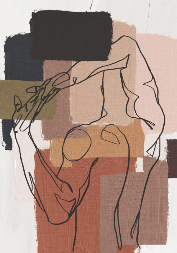 Diseño lineal abstracto en colores neutros