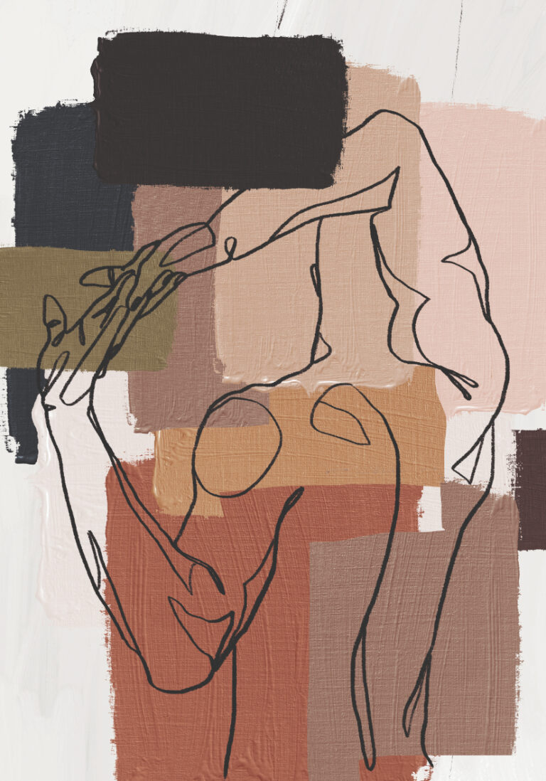 Diseño lineal abstracto en colores neutros