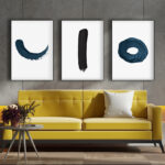 Arte abstracto de círculo azul oscuro