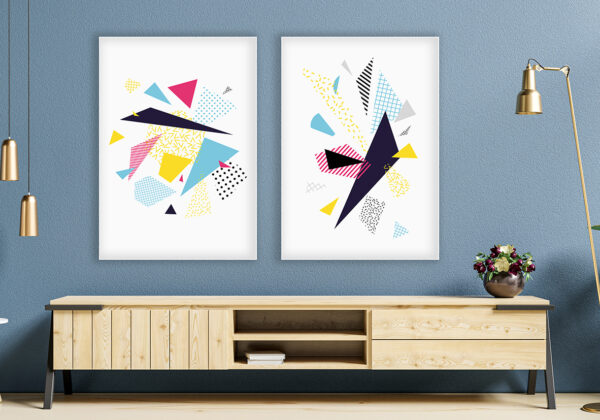 Ilustración abstracta con patrón geométrico
