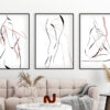 Arte abstracto minimalista de silueta desnuda