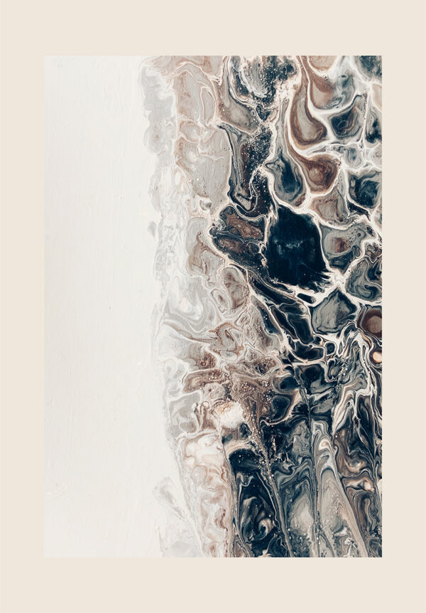 Fluido abstracto en tonos neutros