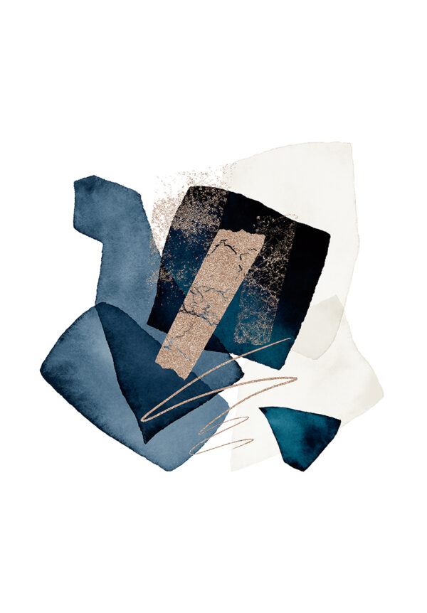 Diseño geométrico azul con estilo abstracto