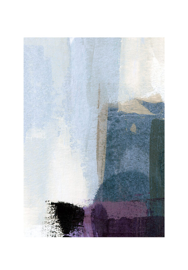 Pintura abstracta en gamas frías