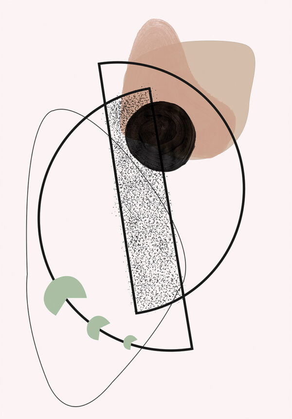 Arte geométrico con matices terrosos